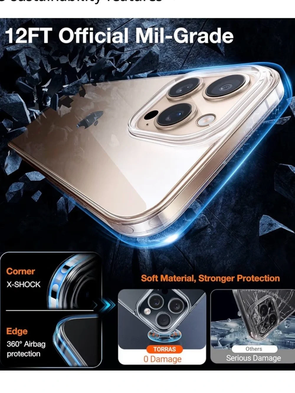 Minimalist Crystal Clear iPhone 16 Pro Case, Ultra-Thin, Non-Yellowing NEW NIP